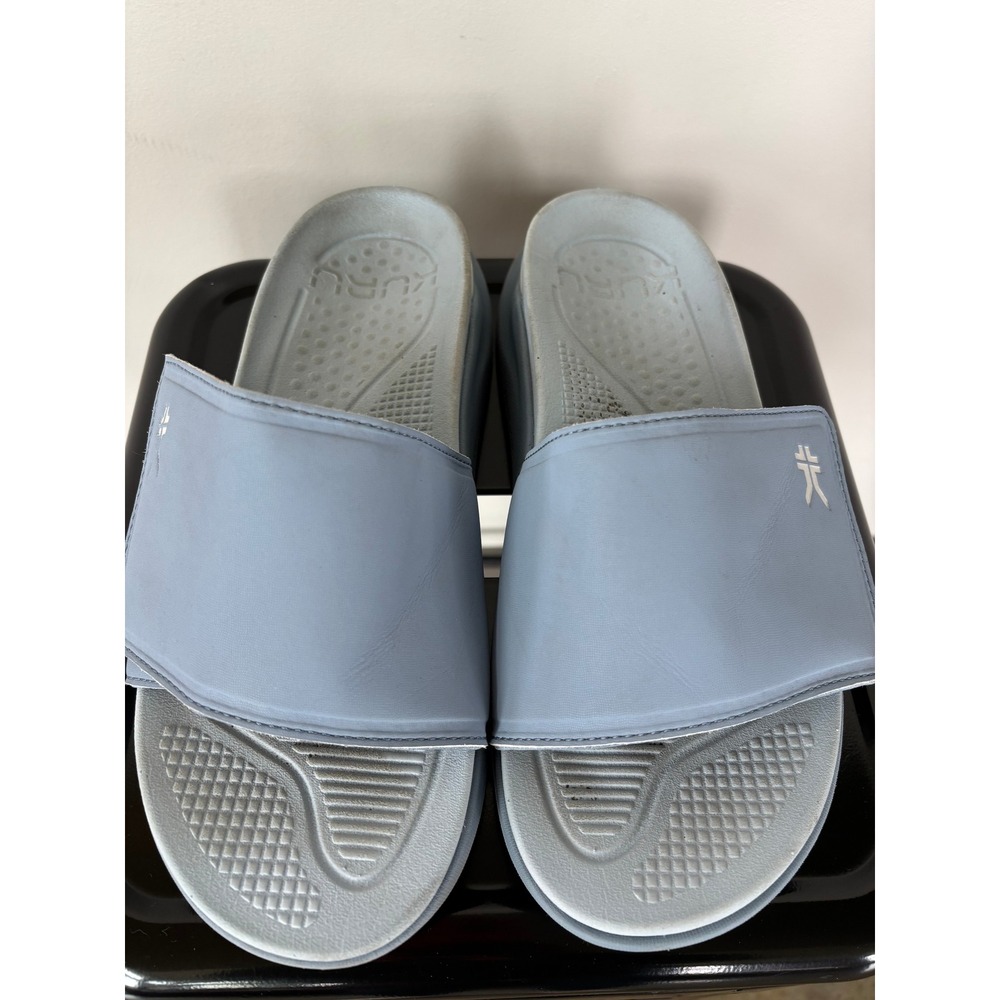 Kuru KURUCLOUD Women 11 Slide Sandals Light Blue Adjustable Strap Orthopedic